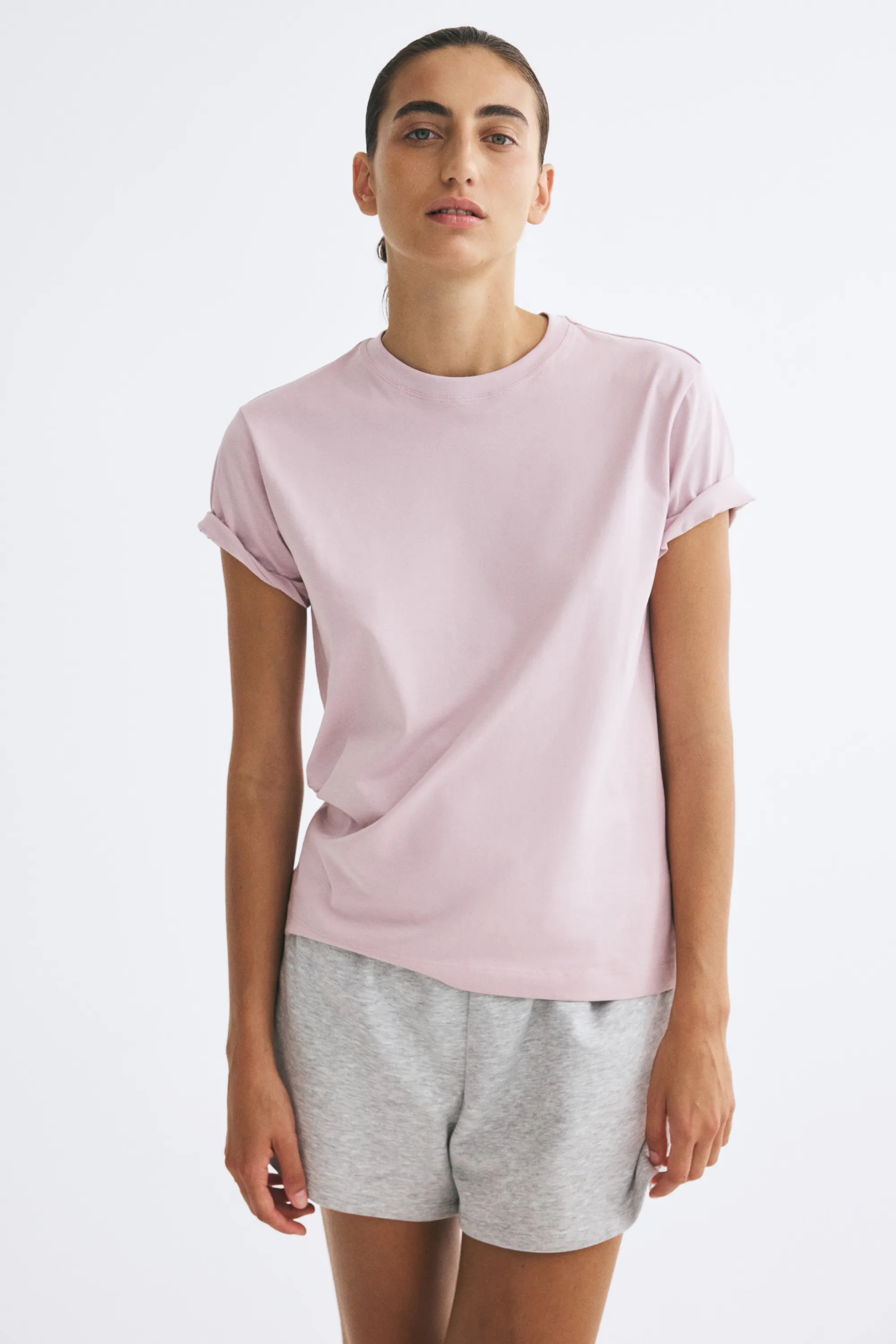 T-shirt en coton Supima® - Rose poudré