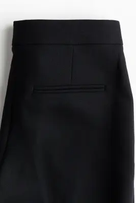 Pantalon évasé en laine mélangée - Noir — photo 3