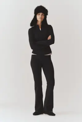 Top de sport chaud à col zippé SoftMove™ - Noir — photo 1