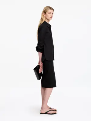 Jupe crayon slim - Noir — photo 1