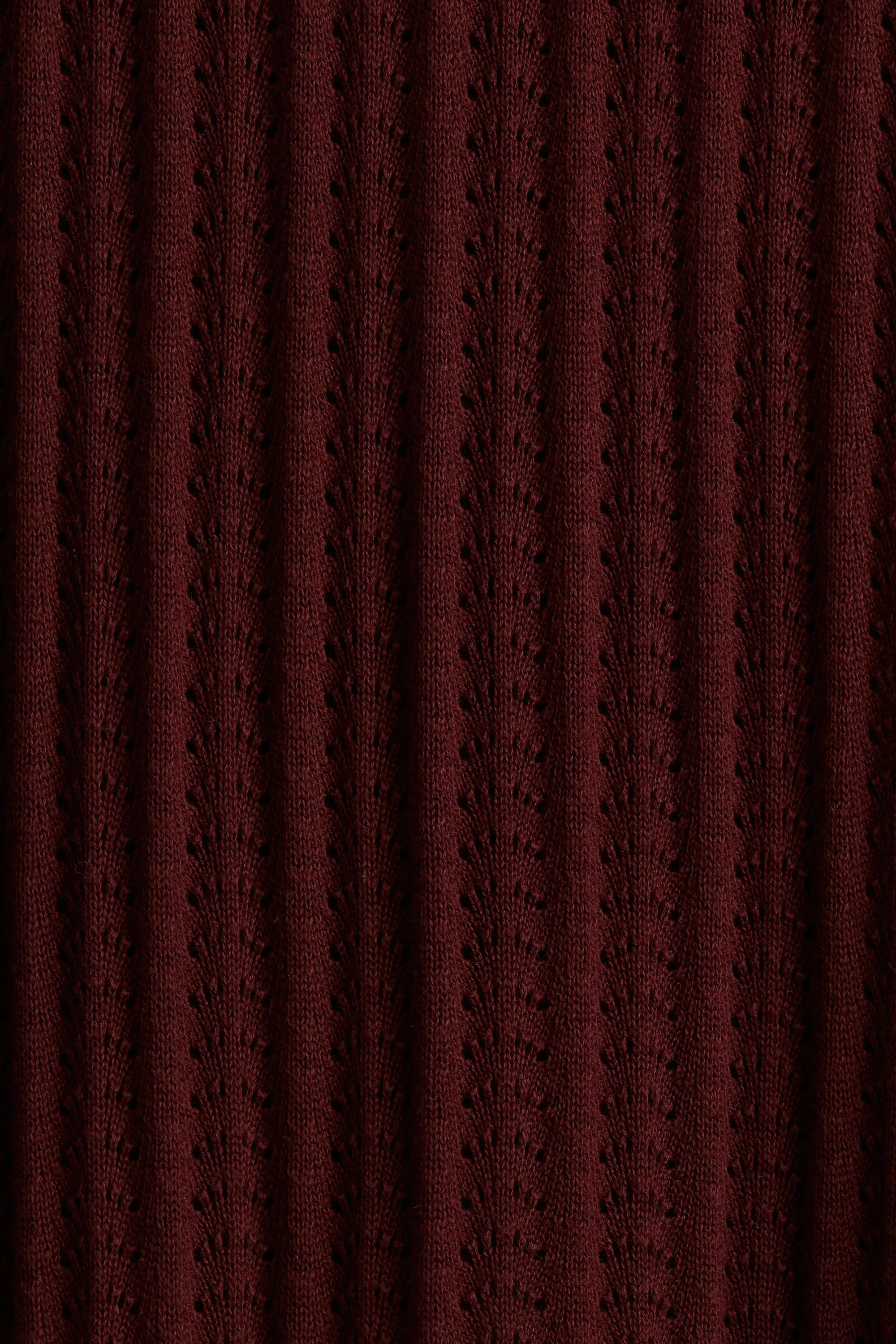Robe en maille pointelle avec dos ouvert - Bordeaux