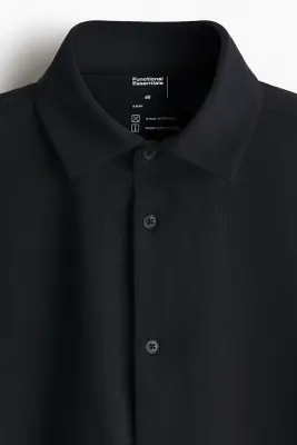 Chemise Four-way Stretch Slim Fit - Noir — photo 4