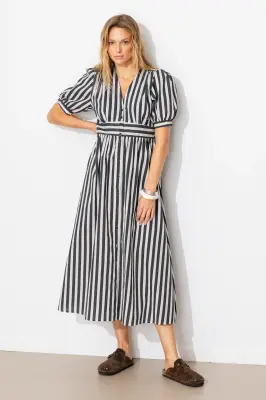 Robe longue rayée Femme — photo 3