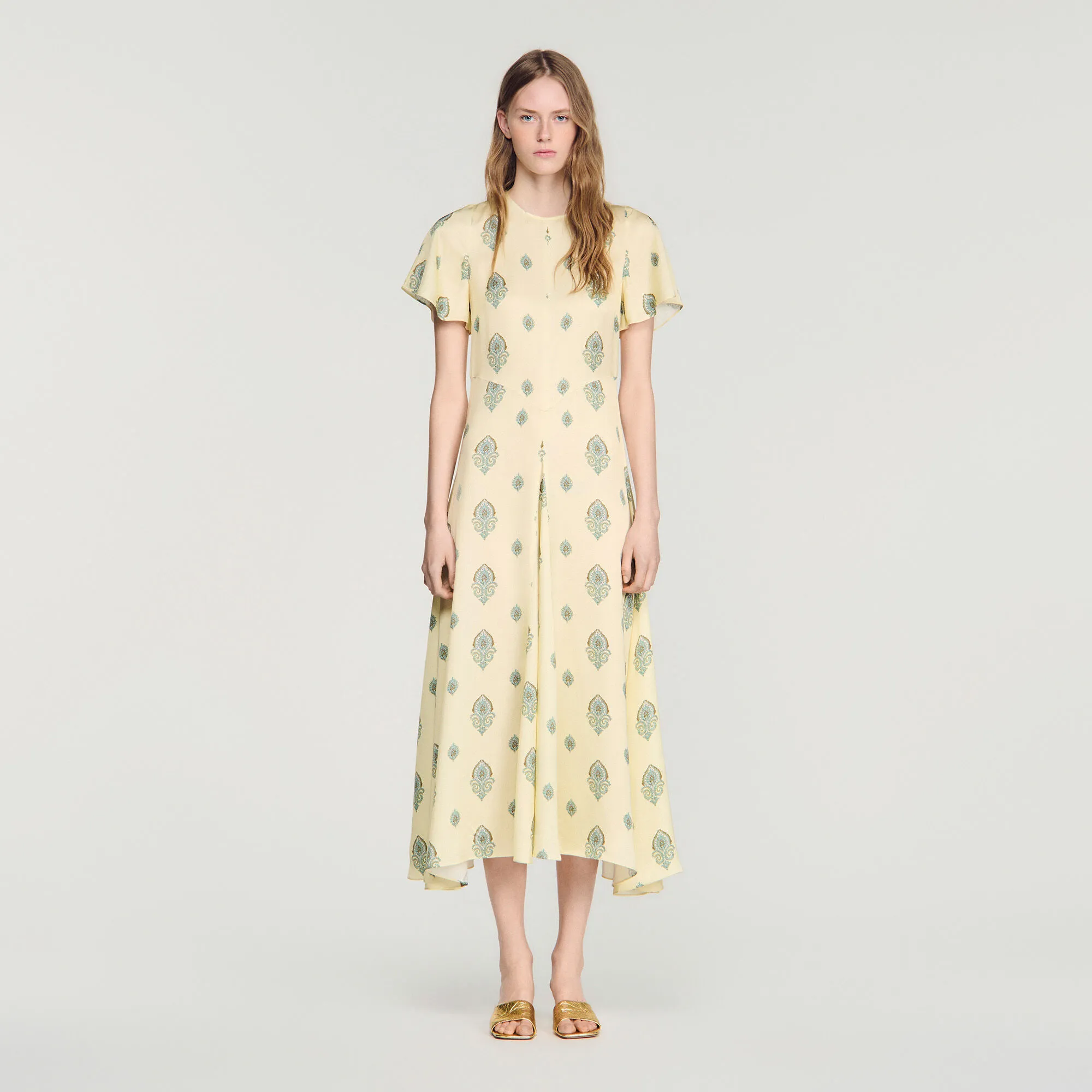 Robe longue à imprimé Paisley