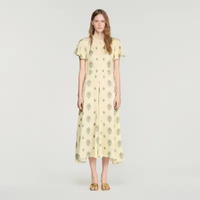 Robe longue à imprimé Paisley