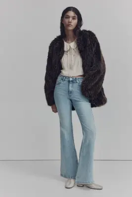 Flared High Jeans - Bleu denim clair — photo 3