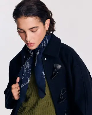Foulard Noam toile de jeu bleu marine — photo 4