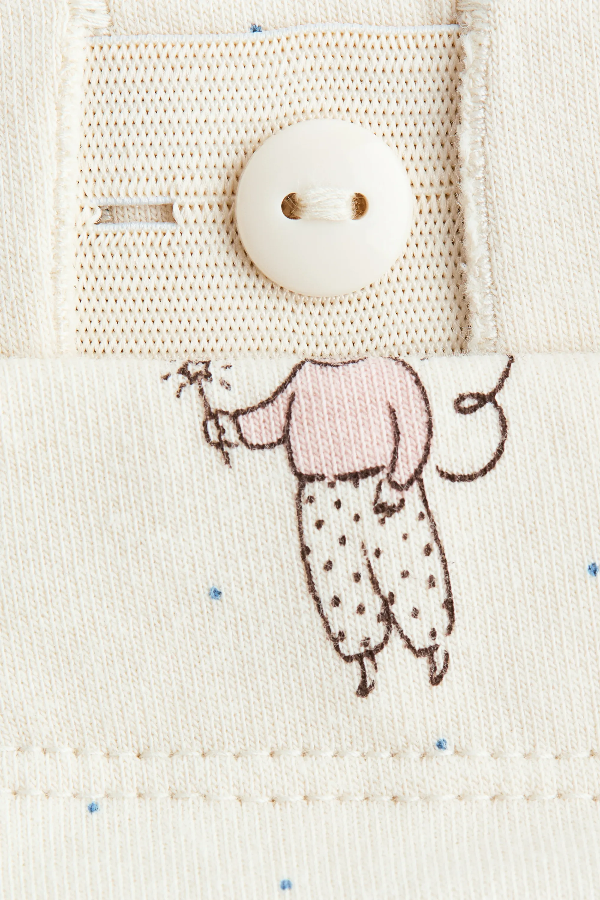 Legging en coton - Crème/fée souris