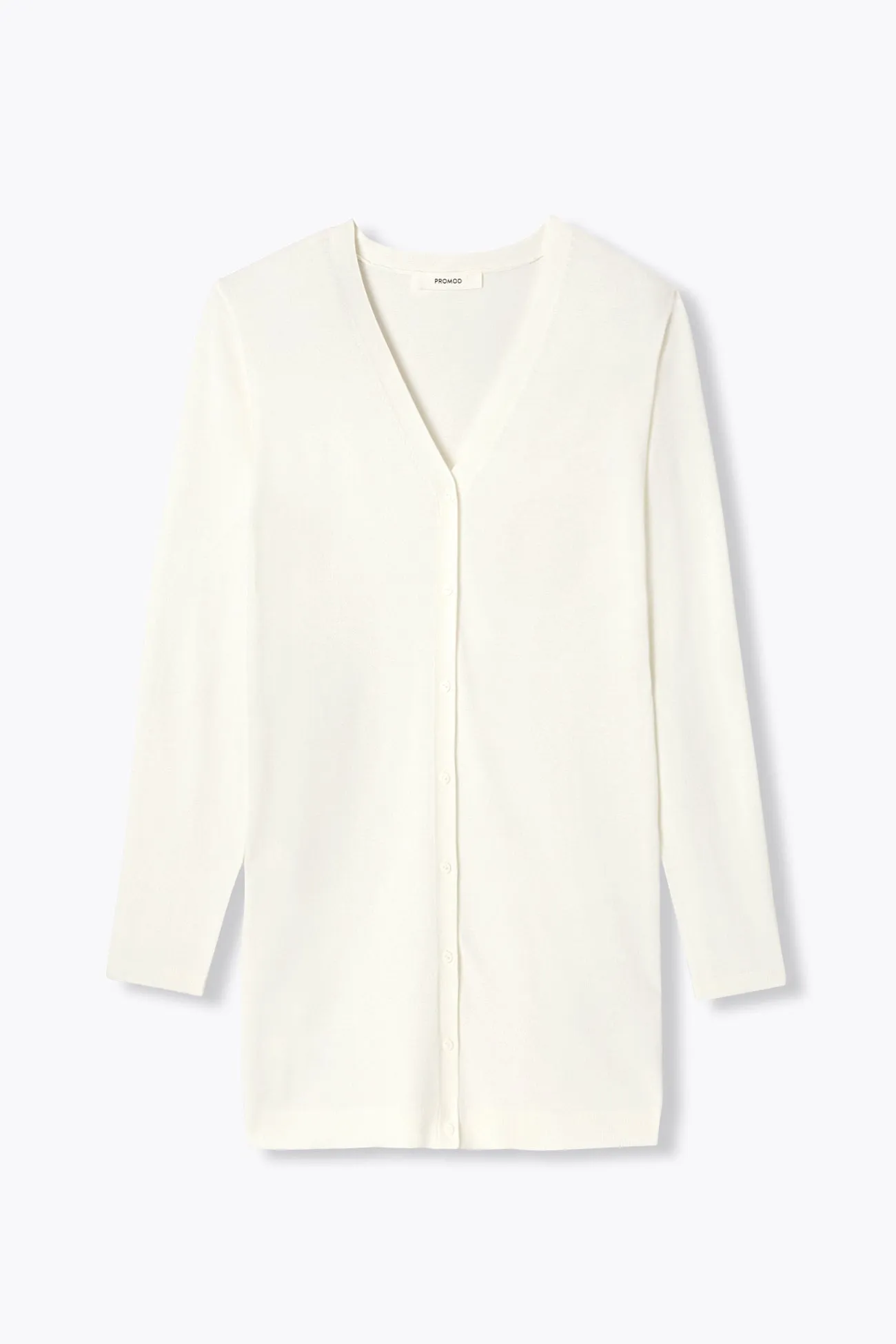 Long cardigan en maille fine