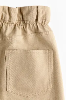 Short Bermuda paper bag - Beige — photo 2