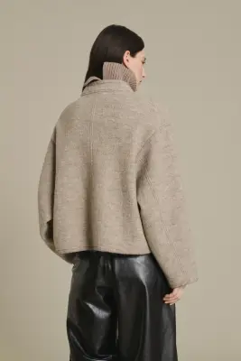VESTE OLYMPE BEIGE/GRIS — photo 4