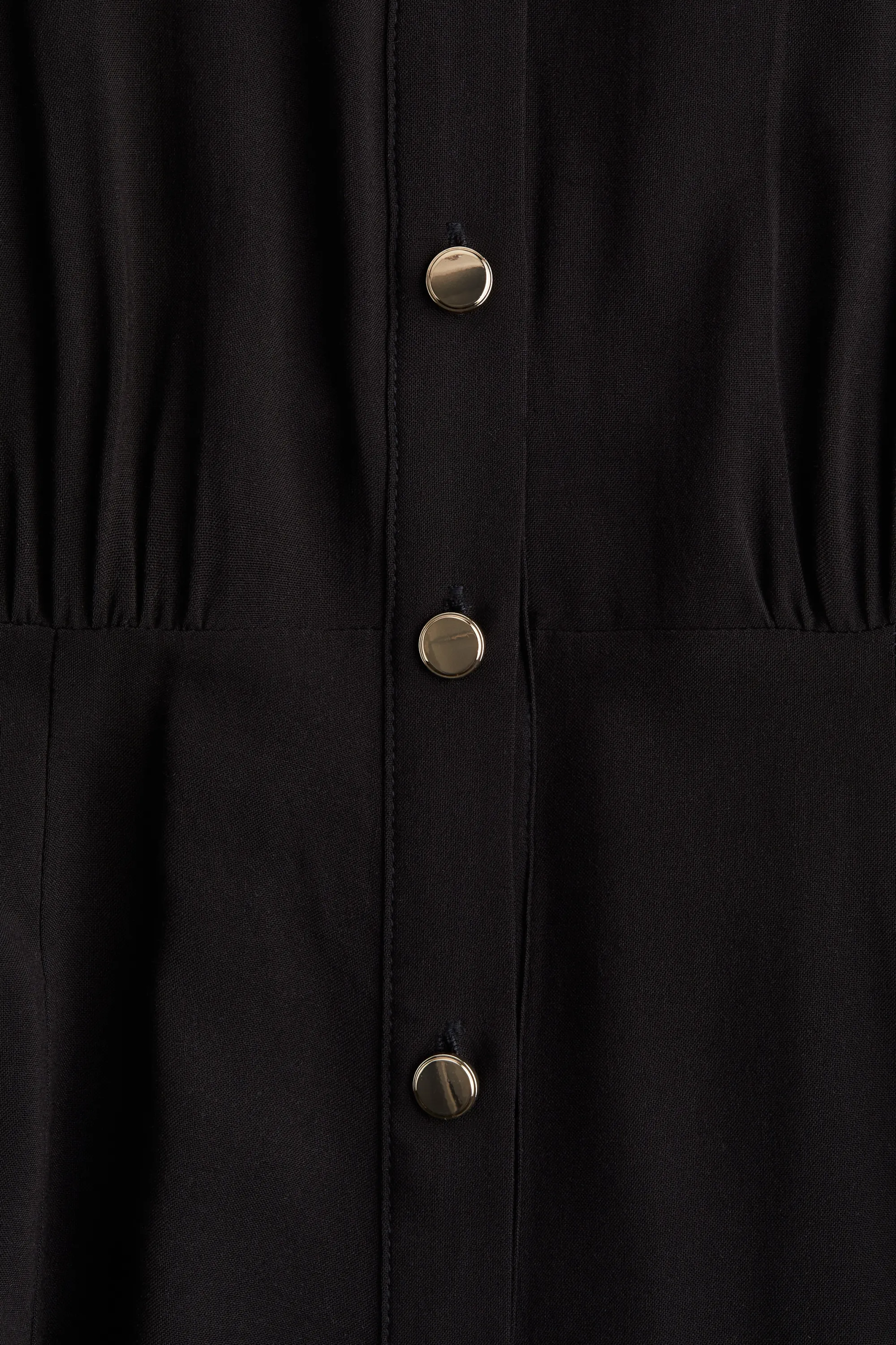 Robe chemise avec ceinture à nouer - Noir