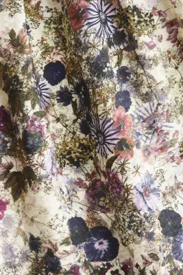 Robe smockée - Beige clair/fleuri — photo 3