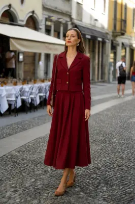 Madeline Skirt - Bordeaux — photo 1