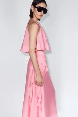Jupe volantée - Rose — photo 2