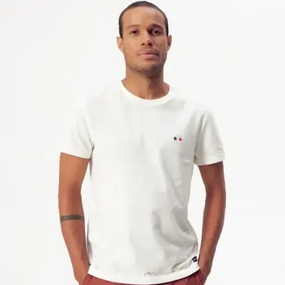 T-shirt écru Barthélémien "à vélo" — photo 2
