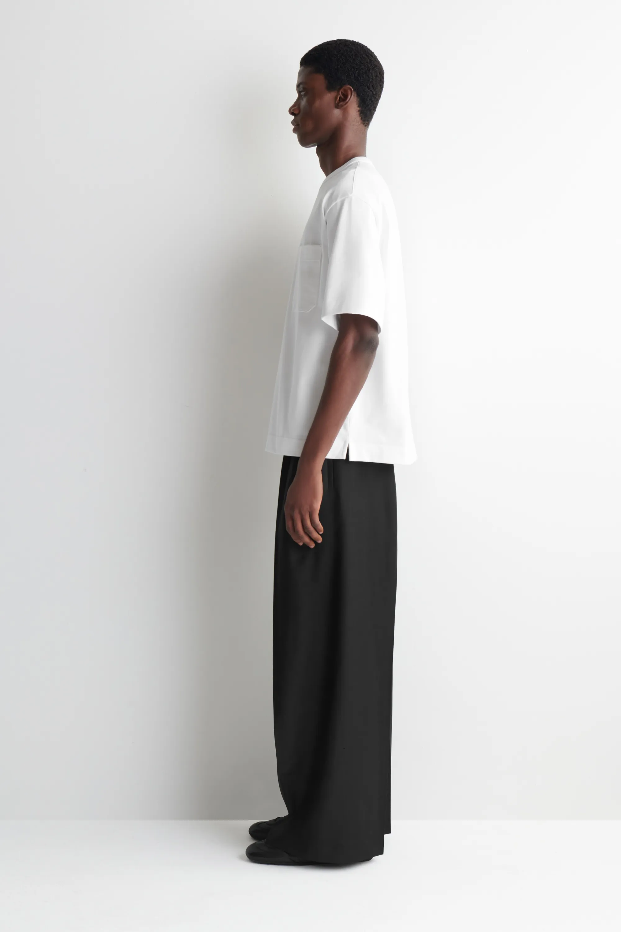 T-SHIRT OVERSIZE À DÉTAIL DE POCHE - BLANC