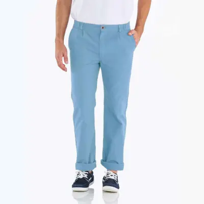 Pornichet, Le vrai pantalon du marin breton en coton bio - Celeste — photo 1