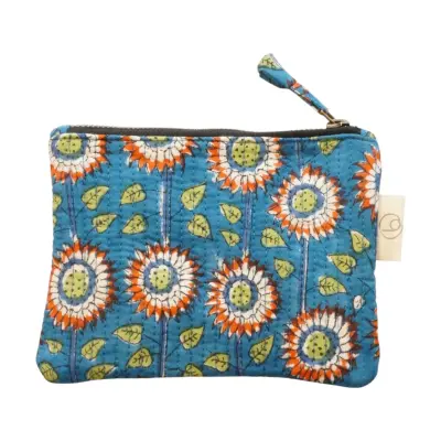 Pochette Fleurs Bleu & Rouge — photo 1