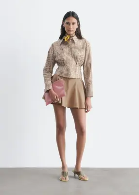 Chemise cintrée - Brun/À carreaux — photo 2