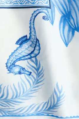 Top à bretelles fines en lyocell - Bleu/motif — photo 4