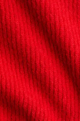 Top péplum en maille côtelée - Rouge — photo 4