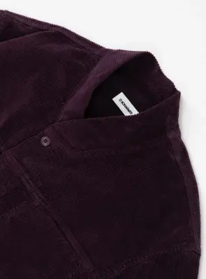 False Collar Jacket in Eggplant Corduroy — photo 2