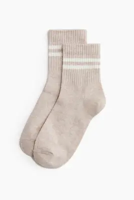 Lot de 3 paires de chaussettes - Ivoire/beige chiné — photo 2