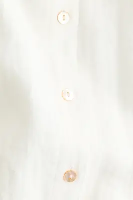 Robe à boutons en crêpe - Crème — photo 4