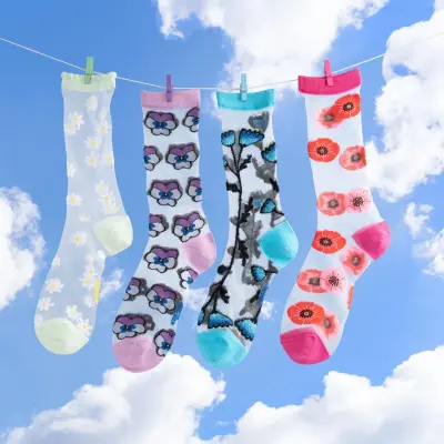 Chaussettes transparentes Pensée Coucou Suzette — photo 5