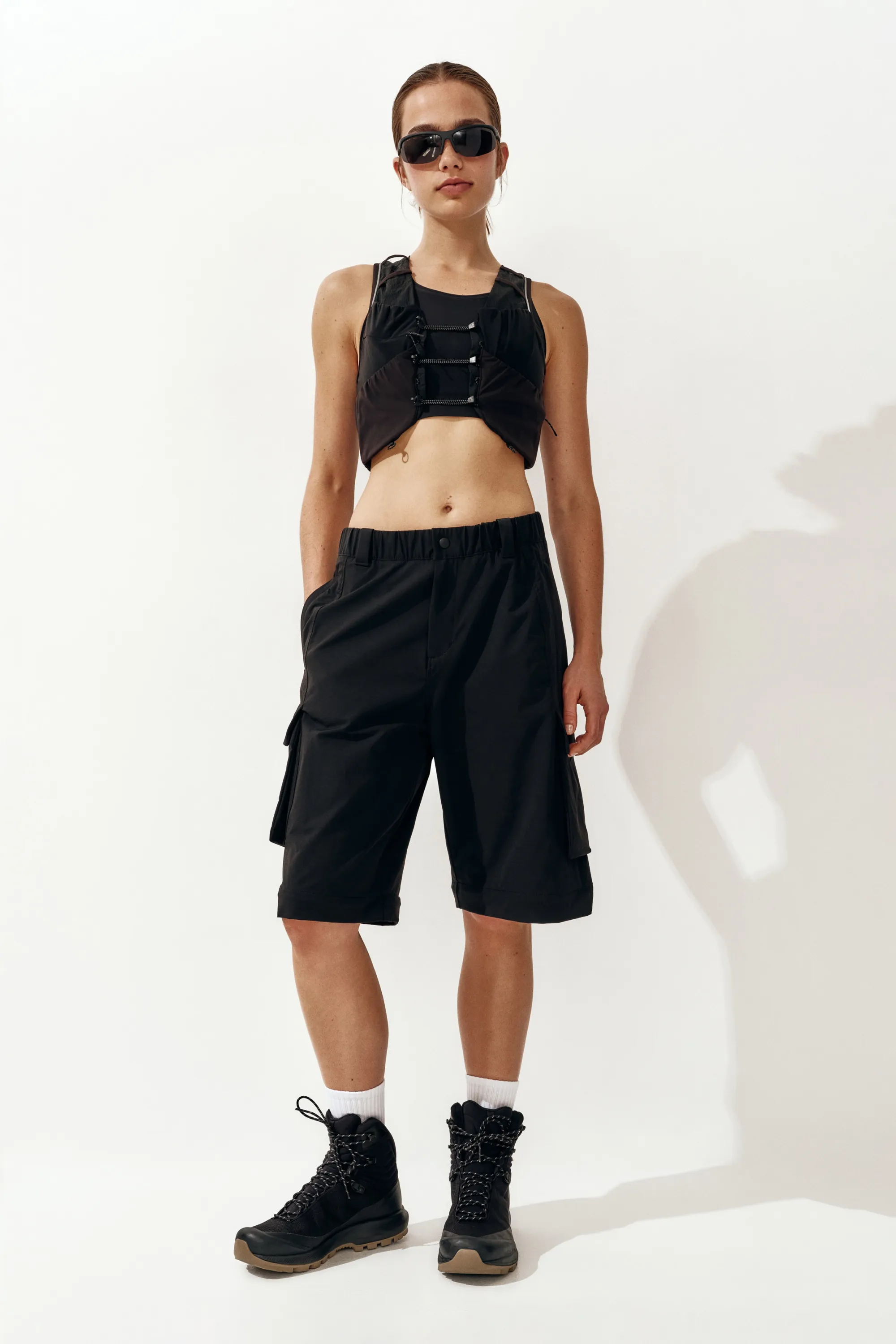Pantalon modulable à jambes barrel - Noir