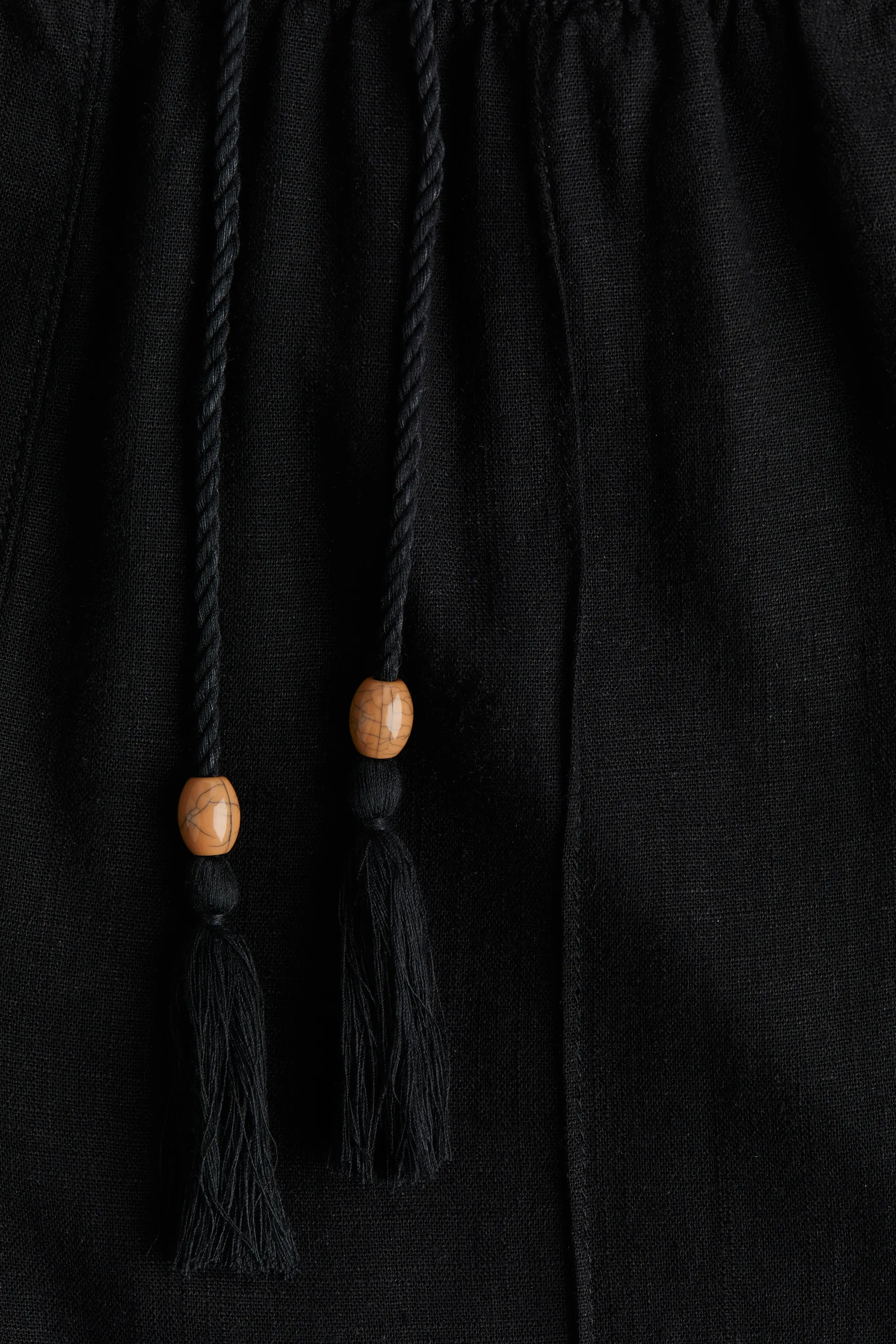 Pantalon en lin mélangé - Noir