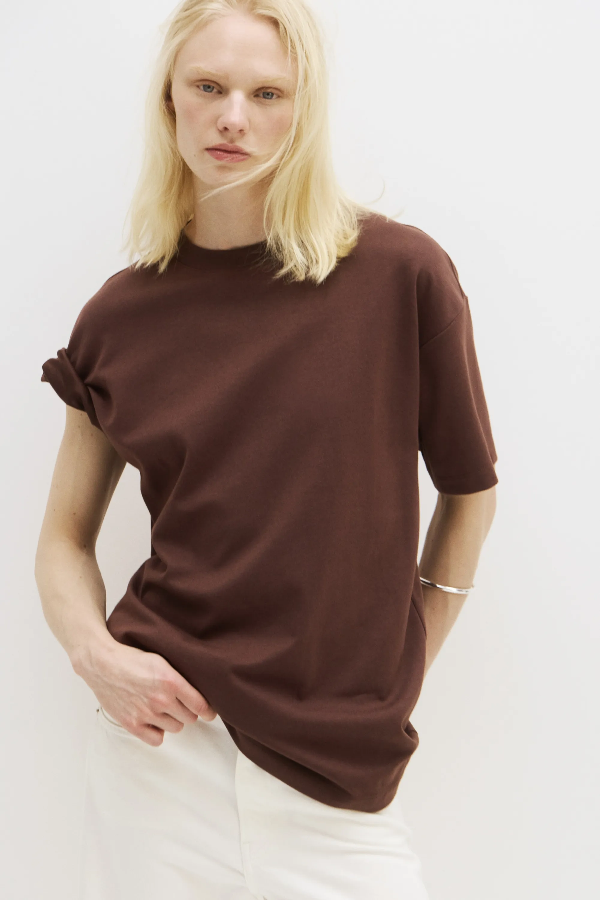 T-shirt Cooling Oversized Fit - Marron foncé