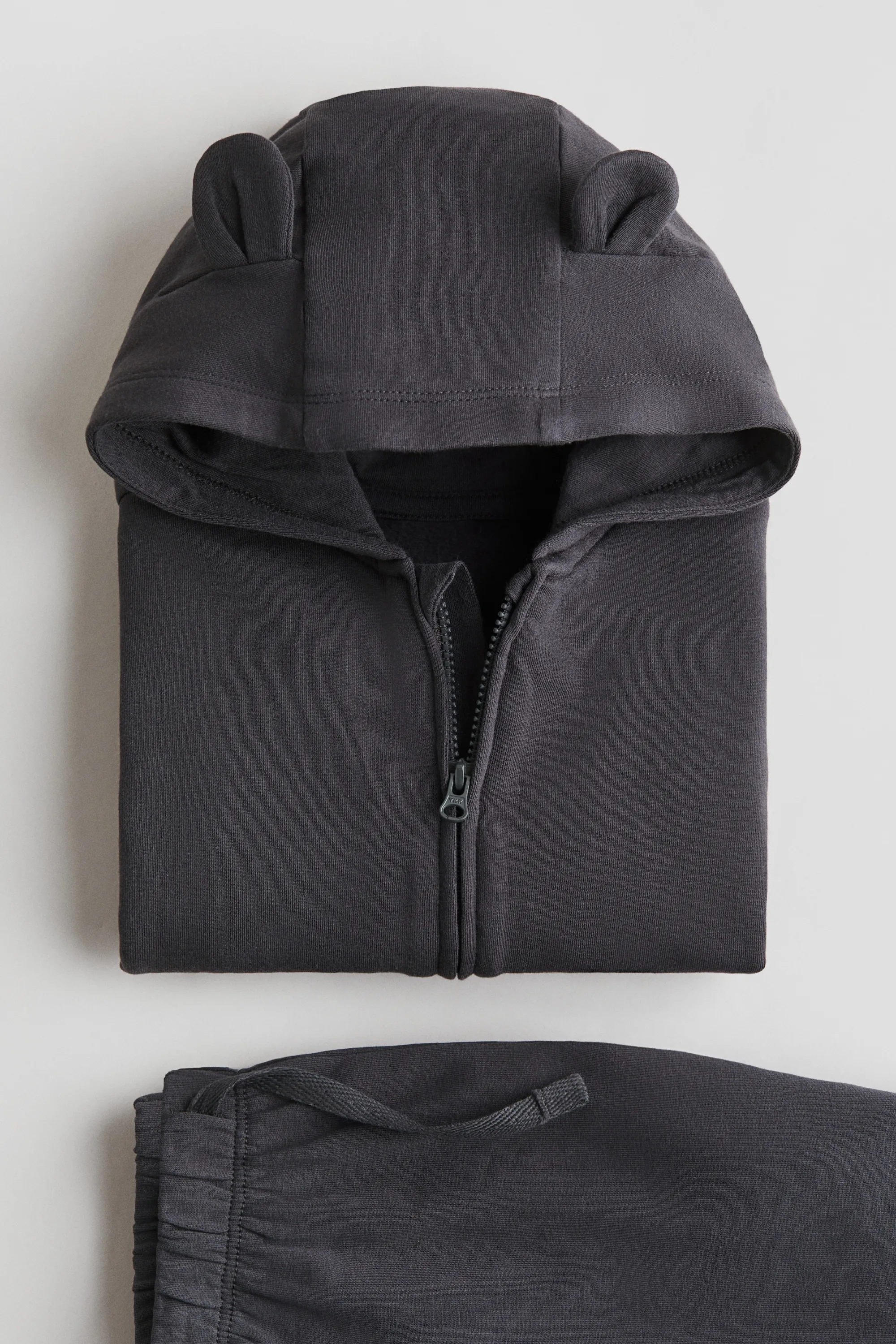 Ensemble 2 pièces avec hoodie et pantalon jogger - Gris foncé