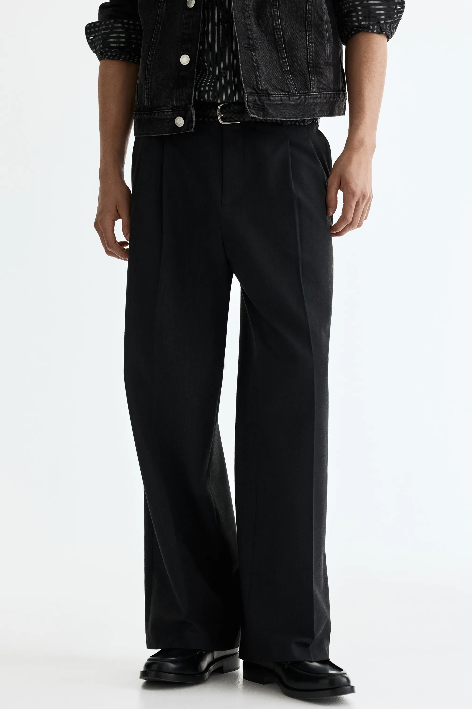 Pantalon chic Loose Fit - Gris foncé