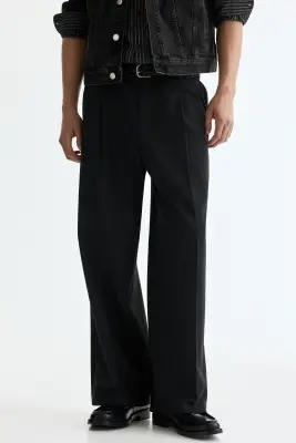 Pantalon chic Loose Fit - Gris foncé — photo 1