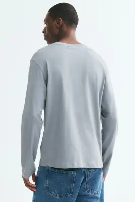 T-shirt Regular Fit en jersey - Gris — photo 3