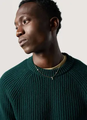 Le pull côtelé - Vert sapin
