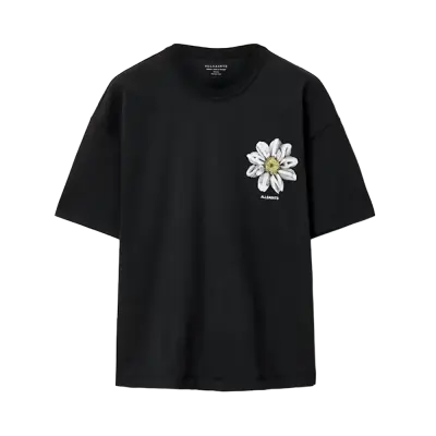 ALLSAINTS Petals Oversized Short Sleeve Graphic T-Shirt Washed Black — photo 1