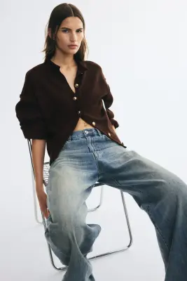 Gilet oversize - Marron foncé — photo 1
