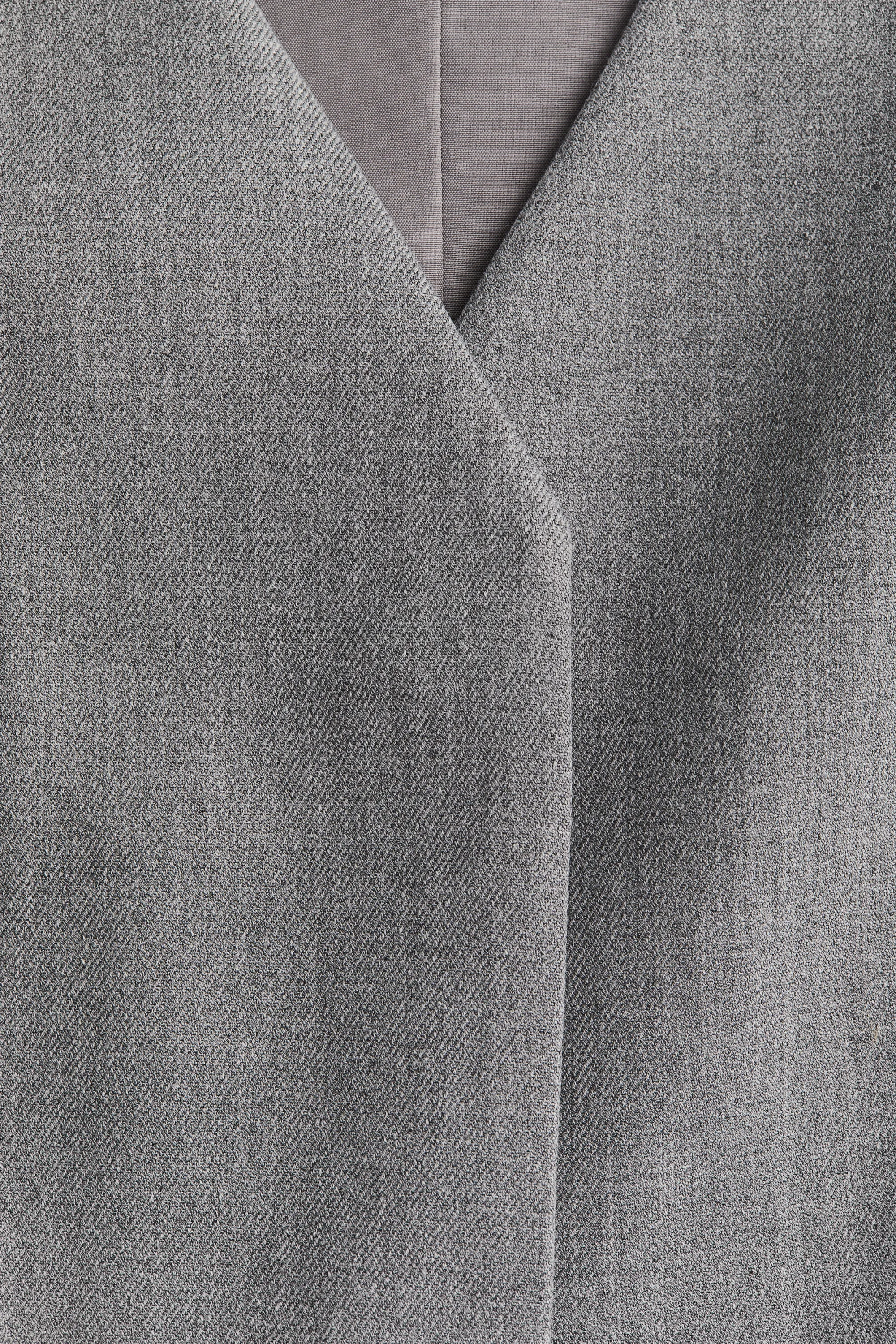 Gilet de costume en twill - Gris chiné