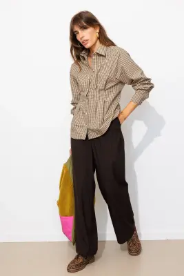 Chemise cintrée à carreaux — photo 5