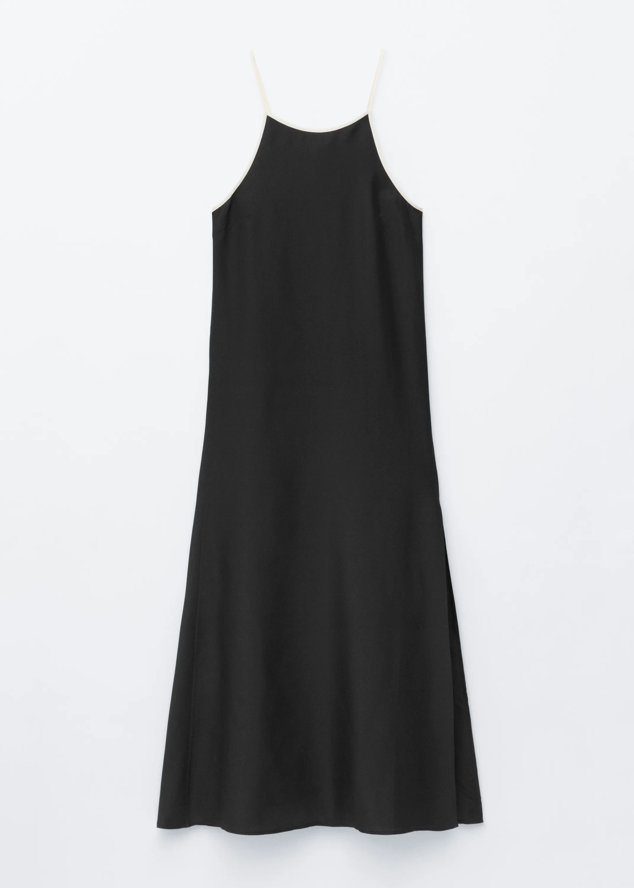 Robe en soie à bretelles - Noir