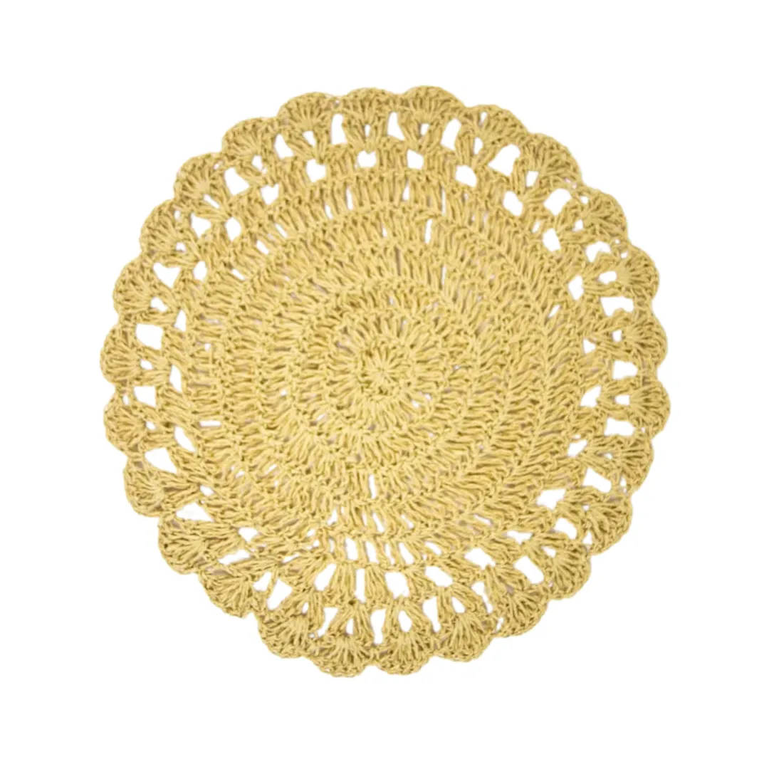 2 Sets de Table Raphia Crème