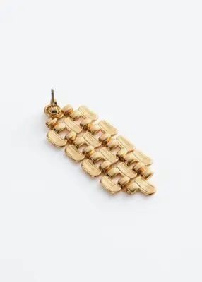 Boucles d’oreilles pendantes en chaîne - Doré — photo 2