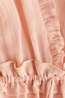 Top volanté en lyocell - Rose pêche — photo 4