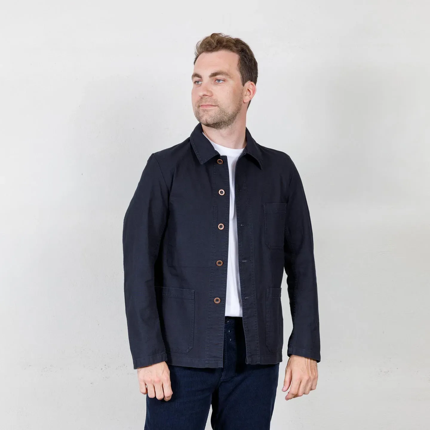 Veste de travail authentique coton bio 1G/5C - Noir