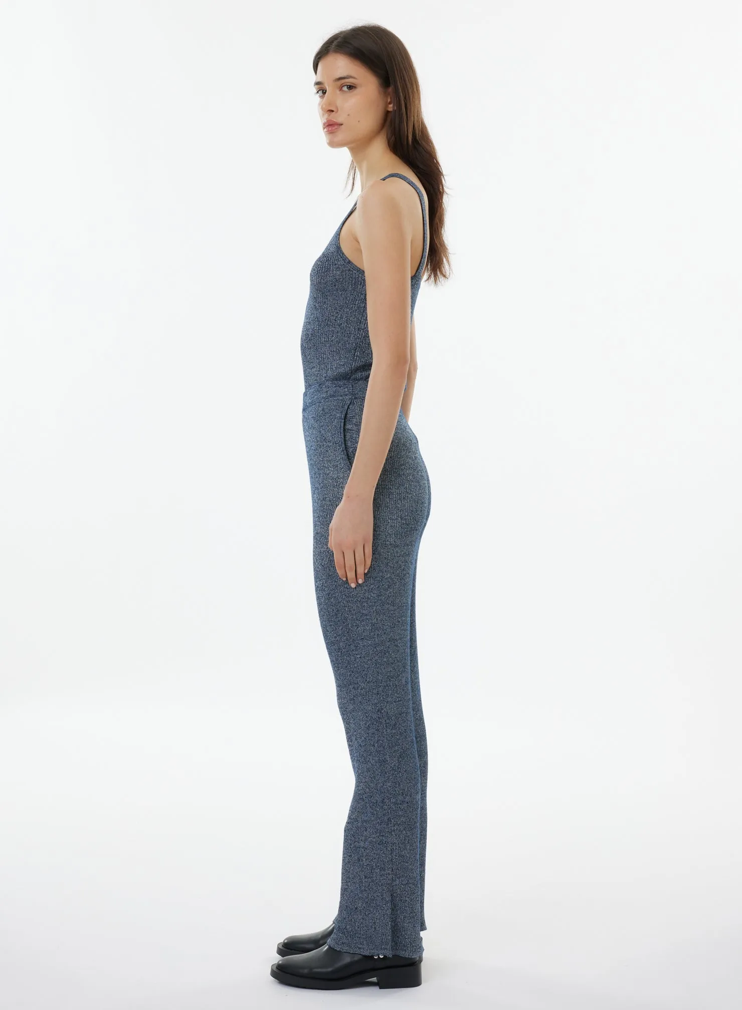 Pantalon en viscose et fibre irisée