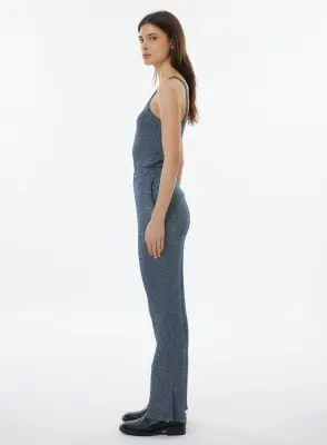 Pantalon en viscose et fibre irisée