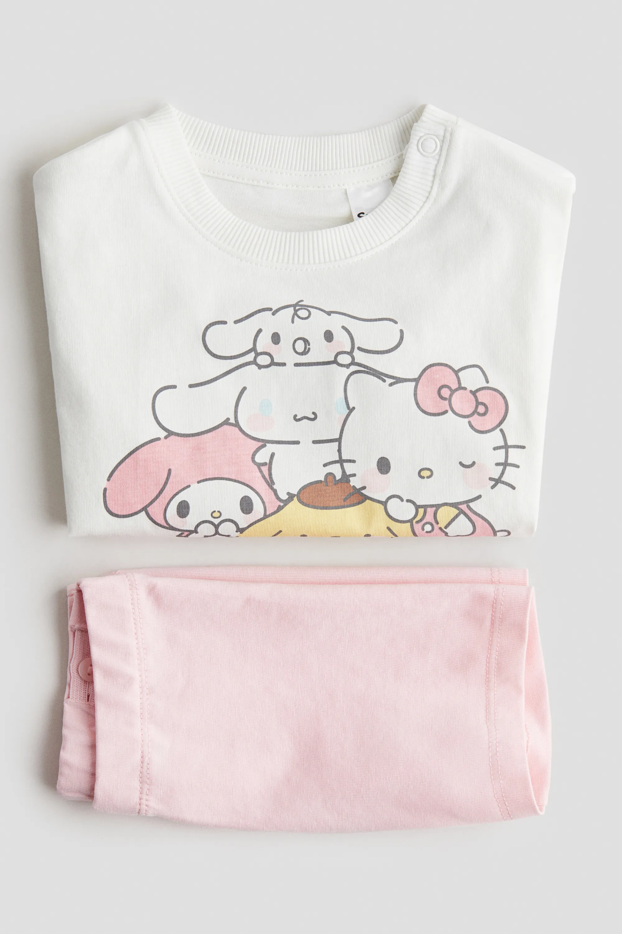 Ensemble imprimé 2 pièces en coton - Blanc/Hello Kitty